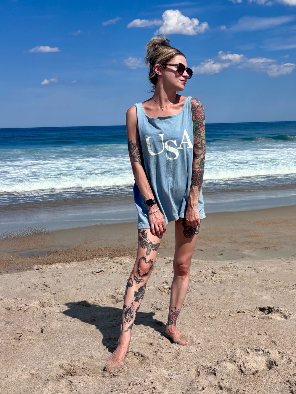 Vintage 90s USA Muscle Tank Top • Hometown Tees • Made in USA